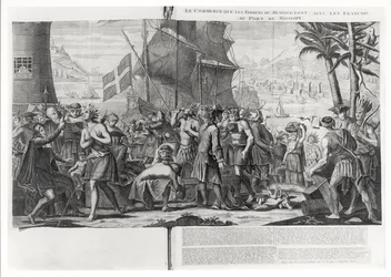 Comercio entre los indios mexicanos y los franceses en el puerto de Mississippi